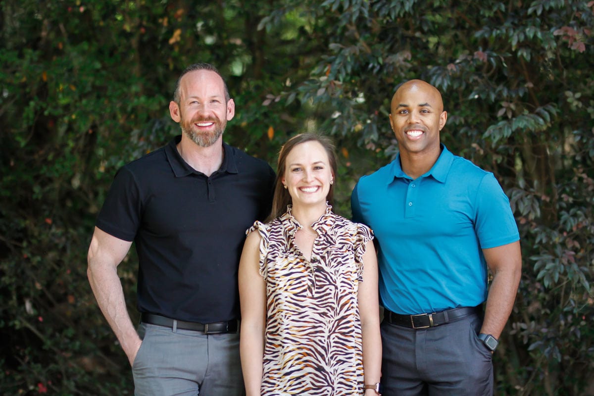 Dr. Koch, Dr. Gass and Dr. Simon of Koch Orthodontics outside